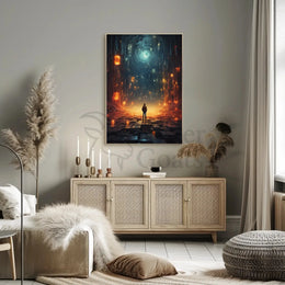 Futuristic Odyssey: Journey Beyond the Vortex Sci-Fi Poster PosterGoat