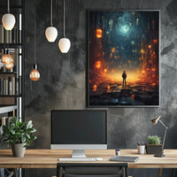 Futuristic Odyssey: Journey Beyond the Vortex Sci-Fi Poster PosterGoat