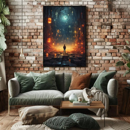 Futuristic Odyssey: Journey Beyond the Vortex Sci-Fi Poster PosterGoat