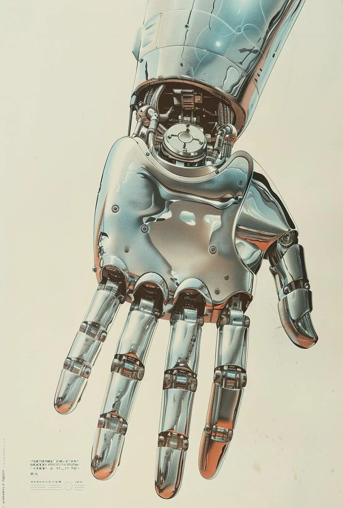 Futuristic Robotic Hand Art Piece Poster Sci-Fi Poster PosterGoat