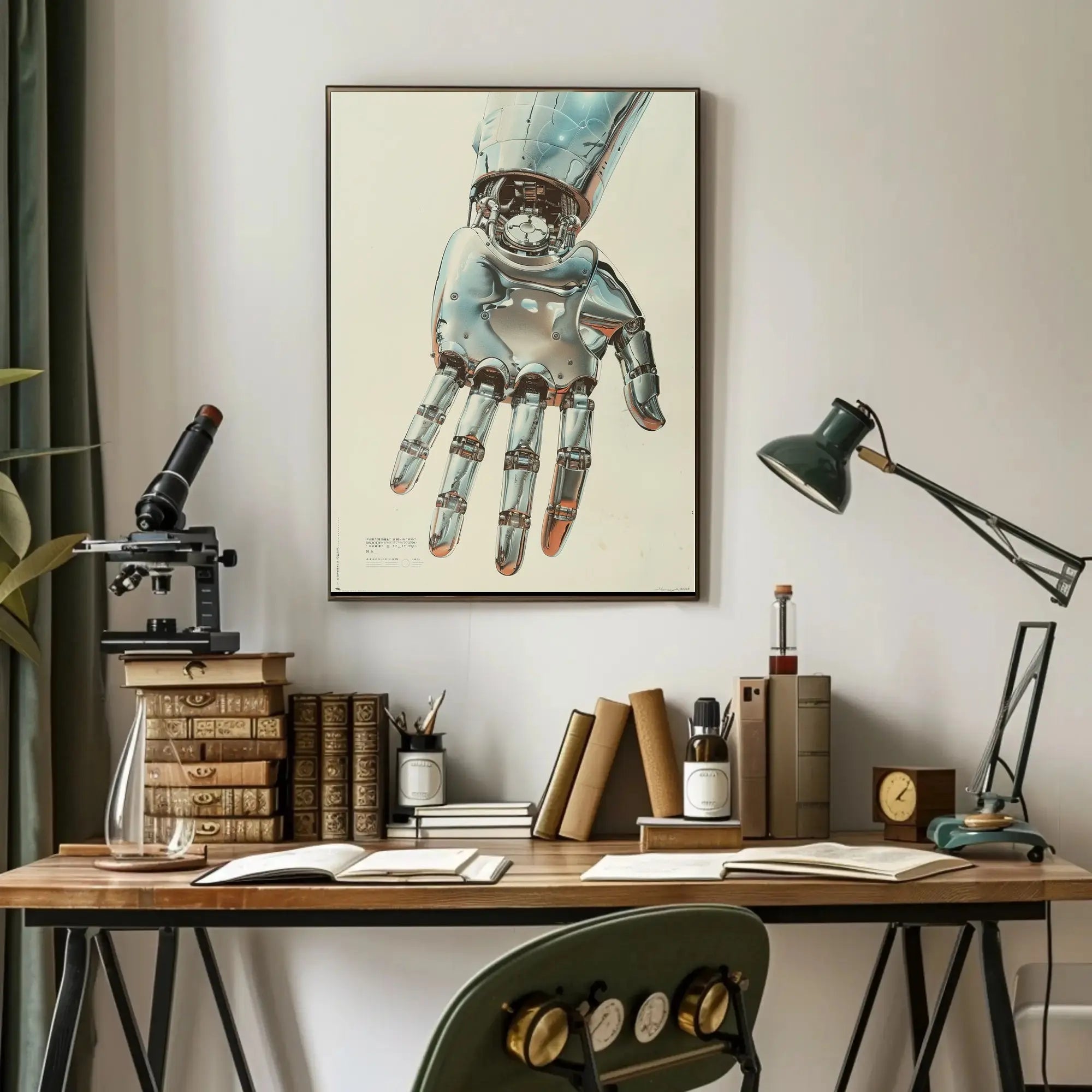 Futuristic Robotic Hand Art Piece Poster Sci-Fi Poster PosterGoat