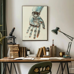 Futuristic Robotic Hand Art Piece Poster Sci-Fi Poster PosterGoat