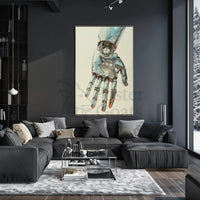 Futuristic Robotic Hand Art Piece Poster Sci-Fi Poster PosterGoat