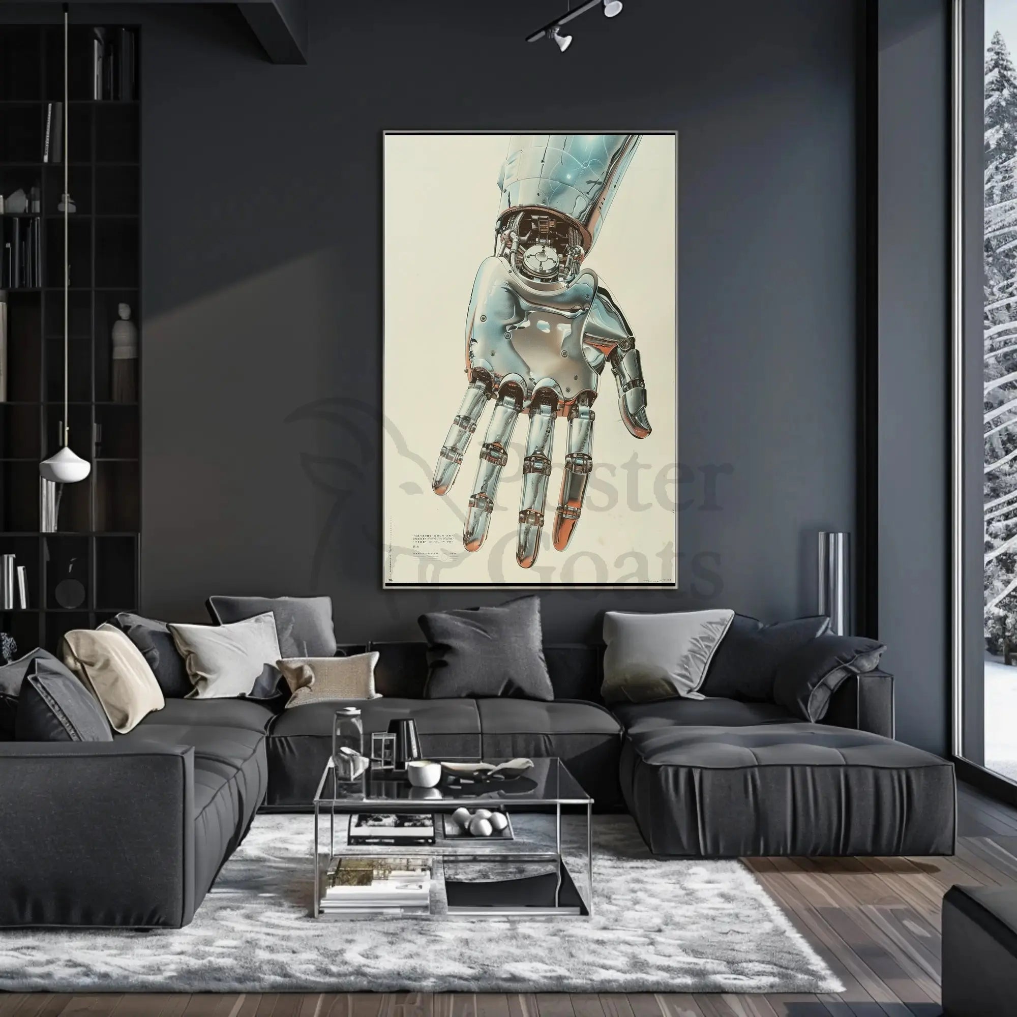Futuristic Robotic Hand Art Piece Poster Sci-Fi Poster PosterGoat