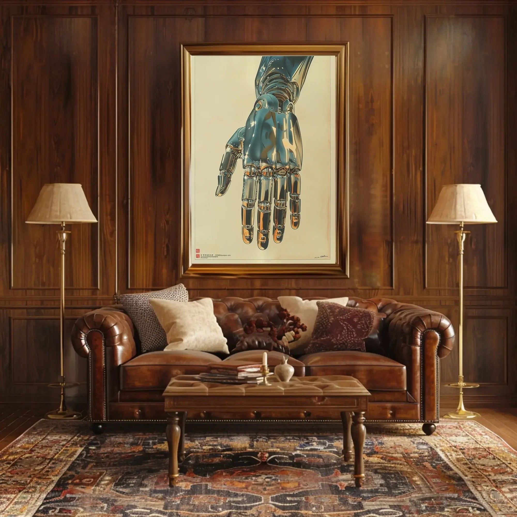 Futuristic Robotic Hand Design Perfect for Sci-Fi Poster PosterGoat