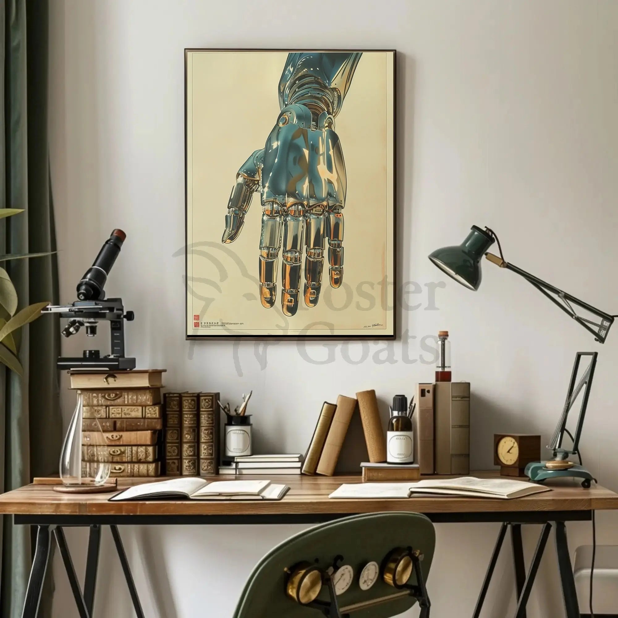Futuristic Robotic Hand Design Perfect for Sci-Fi Poster PosterGoat