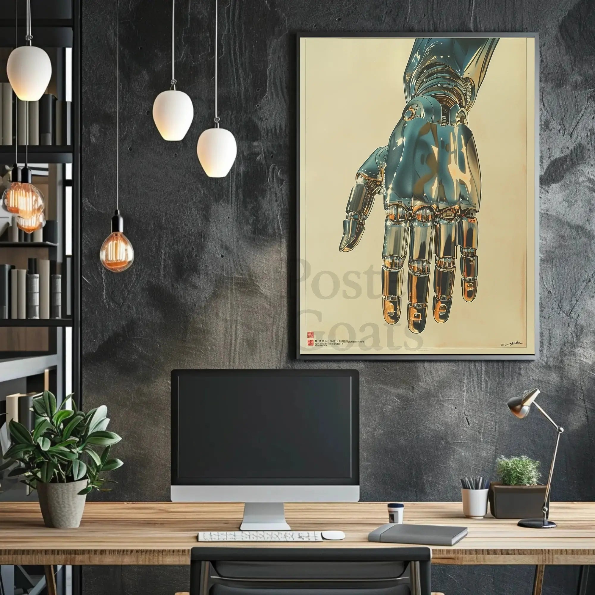 Futuristic Robotic Hand Design Perfect for Sci-Fi Poster PosterGoat