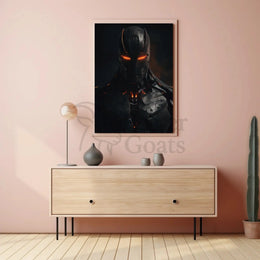 Futuristic Sci-Fi Armored Figure Digital Art Poster PosterGoat