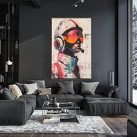 Futuristic Sci-Fi Character with Helmet Futuristic Sci-Fi Poster PosterGoat