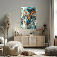 Futuristic Skull Art for Abstract, Artistic Poster PosterGoat