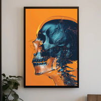 Futuristic Skull Circuitry Art Poster PosterGoat