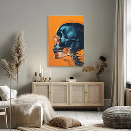 Futuristic Skull Circuitry Art Poster PosterGoat
