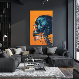 Futuristic Skull Circuitry Art Poster PosterGoat