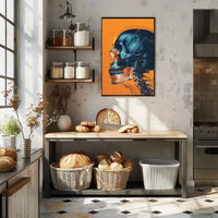 Futuristic Skull Circuitry Art Poster PosterGoat