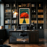 Futuristic Space-Age Cruise Mars Moons Futuristic Sci-Fi Poster PosterGoat