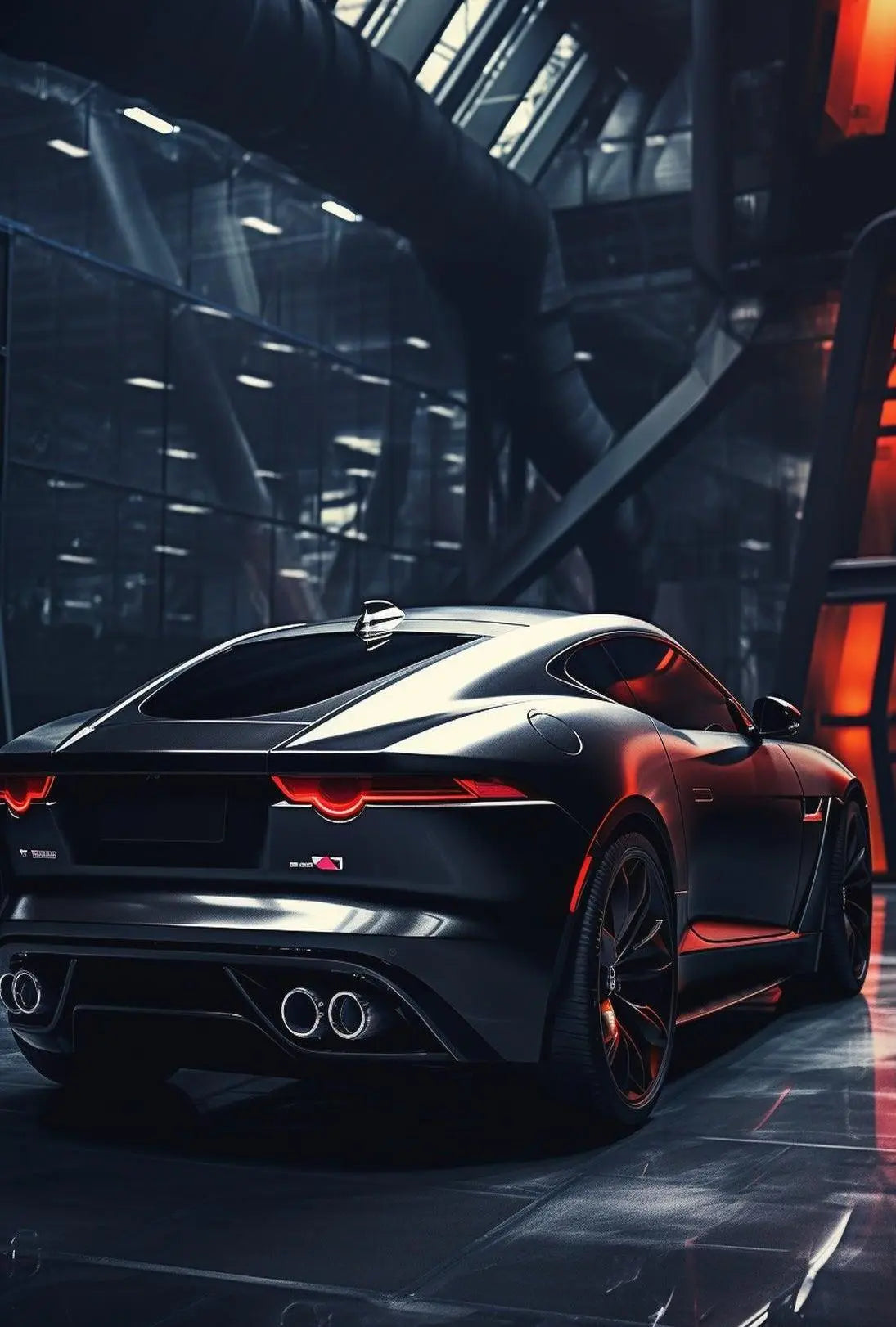 Futuristic Sports Car Poster for Urban Enthusiasts PosterGoat