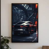 Futuristic Sports Car Poster for Urban Enthusiasts PosterGoat