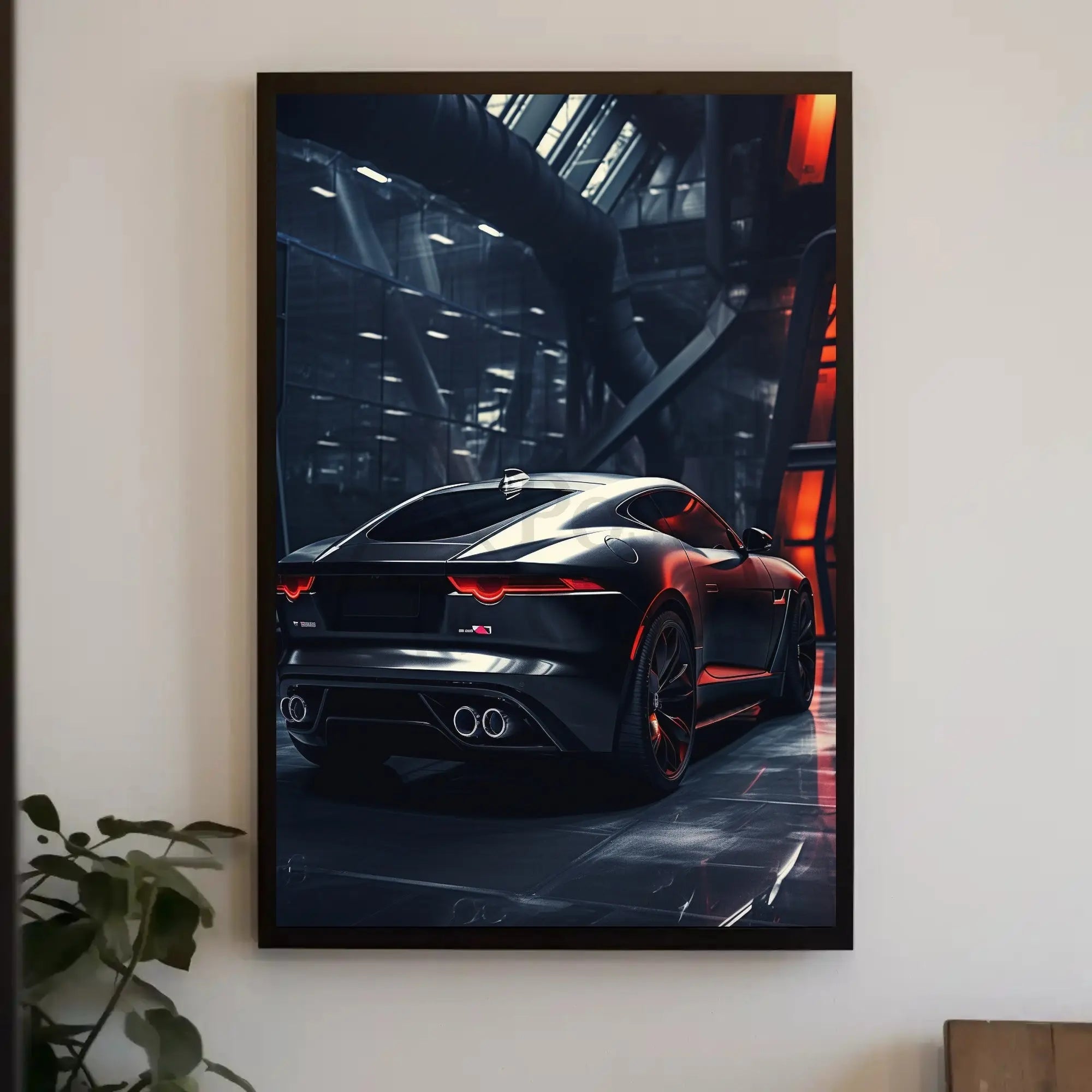 Futuristic Sports Car Poster for Urban Enthusiasts PosterGoat