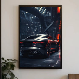 Futuristic Sports Car Poster for Urban Enthusiasts PosterGoat