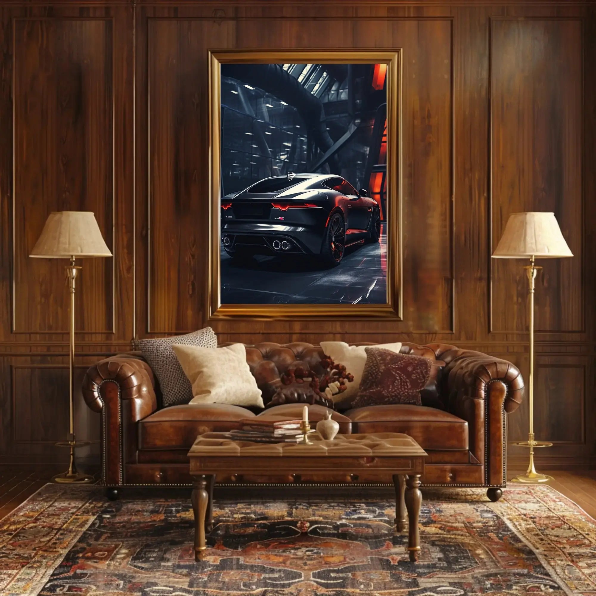 Futuristic Sports Car Poster for Urban Enthusiasts PosterGoat