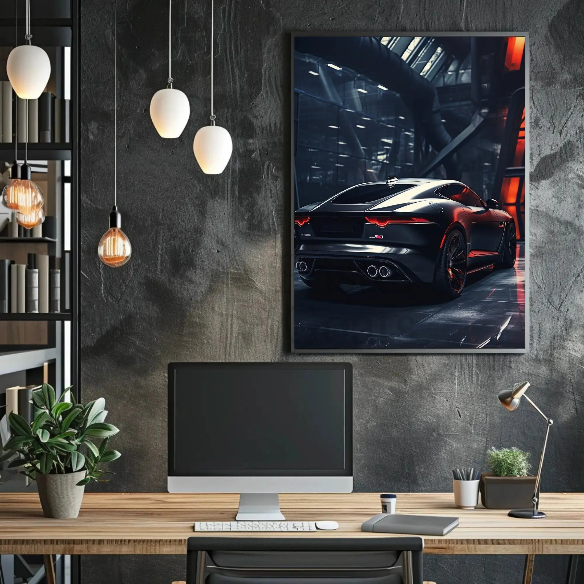 Futuristic Sports Car Poster for Urban Enthusiasts PosterGoat