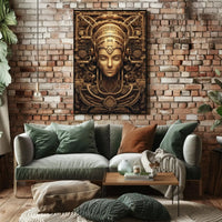 Futuristic Steampunk AI Fusion Art Sci-Fi Poster PosterGoat
