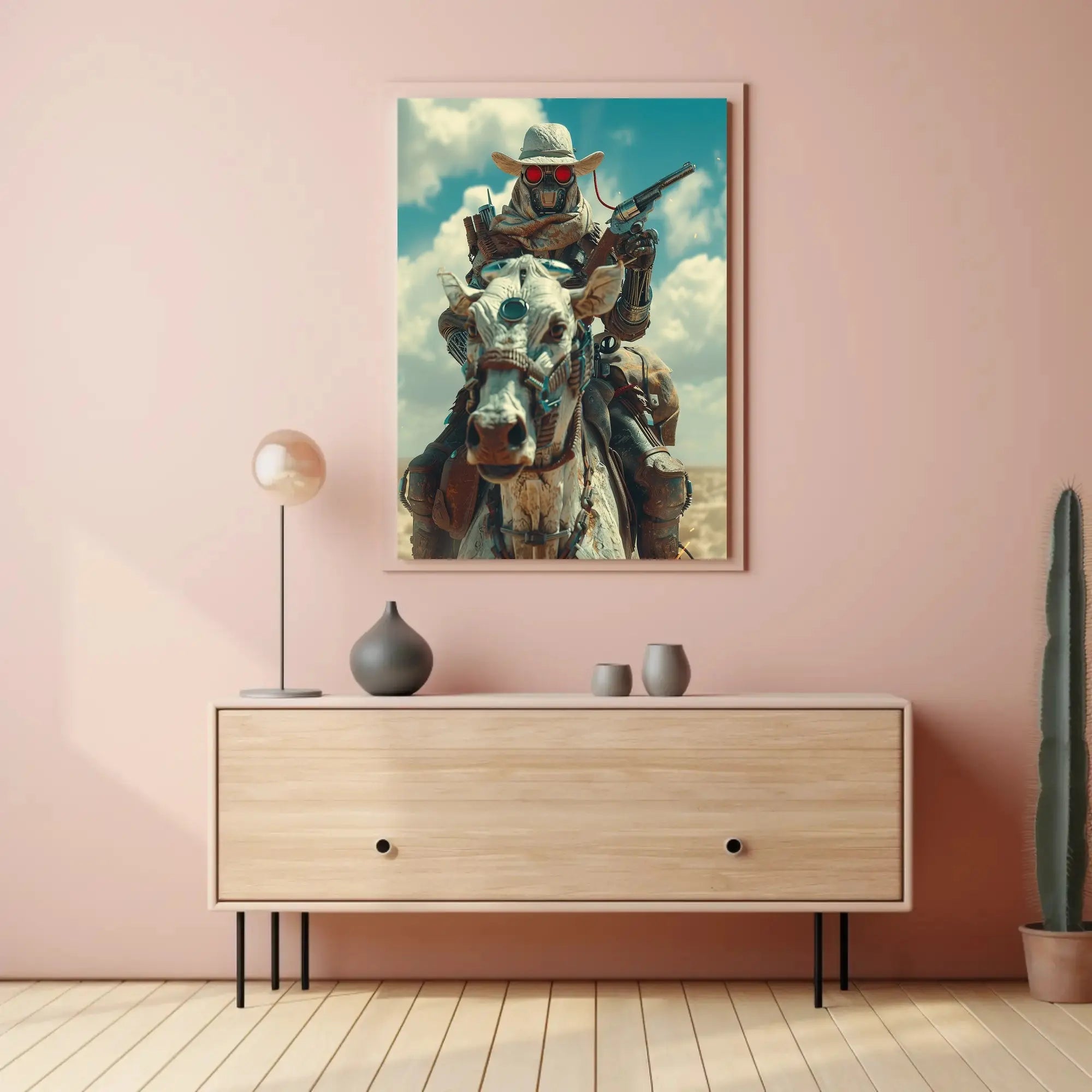 Futuristic Steampunk Cowboy Adventure Futuristic Sci-Fi Poster PosterGoat