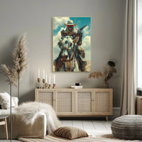 Futuristic Steampunk Cowboy Adventure Futuristic Sci-Fi Poster PosterGoat