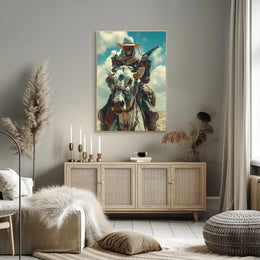 Futuristic Steampunk Cowboy Adventure Futuristic Sci-Fi Poster PosterGoat