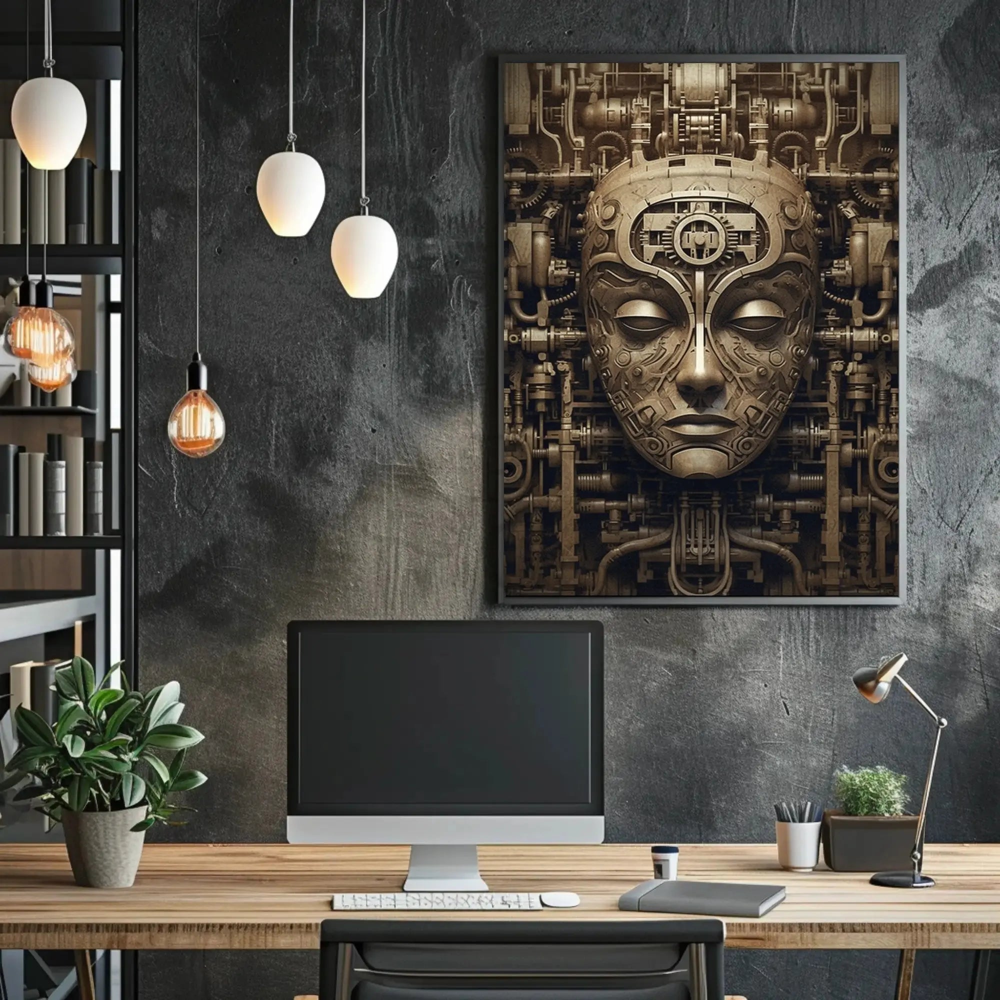 Futuristic Steampunk Fusion Futuristic Sci-Fi Poster PosterGoat