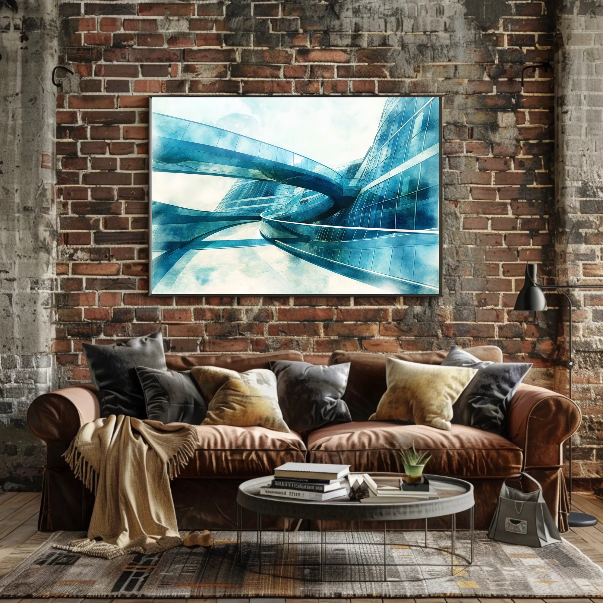 Futuristic Urban Architecture Visionary Urban or Cityscape Poster PosterGoat