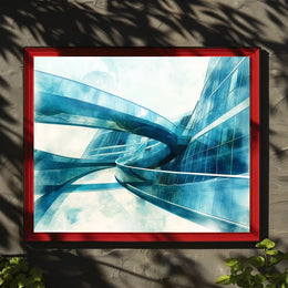 Futuristic Urban Architecture Visionary Urban or Cityscape Poster PosterGoat