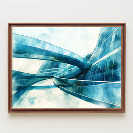 Futuristic Urban Architecture Visionary Urban or Cityscape Poster PosterGoat