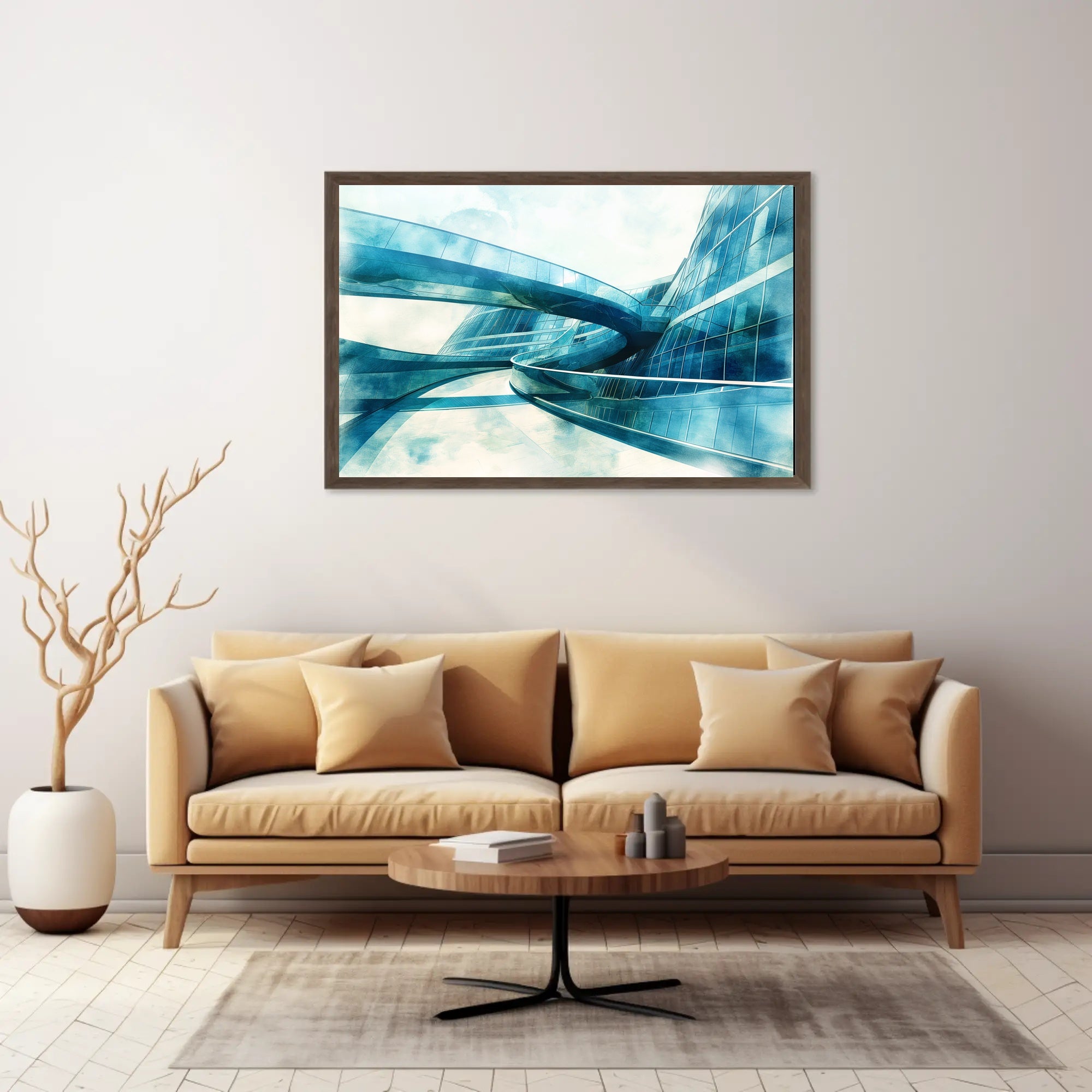 Futuristic Urban Architecture Visionary Urban or Cityscape Poster PosterGoat