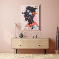 Futuristic Visionary with VR Goggles Sci-Fi Poster PosterGoat
