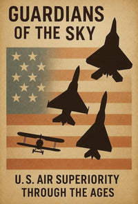 GUARDIANS OF THE SKY Vintage Military Poster PosterGoat