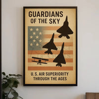 GUARDIANS OF THE SKY Vintage Military Poster PosterGoat