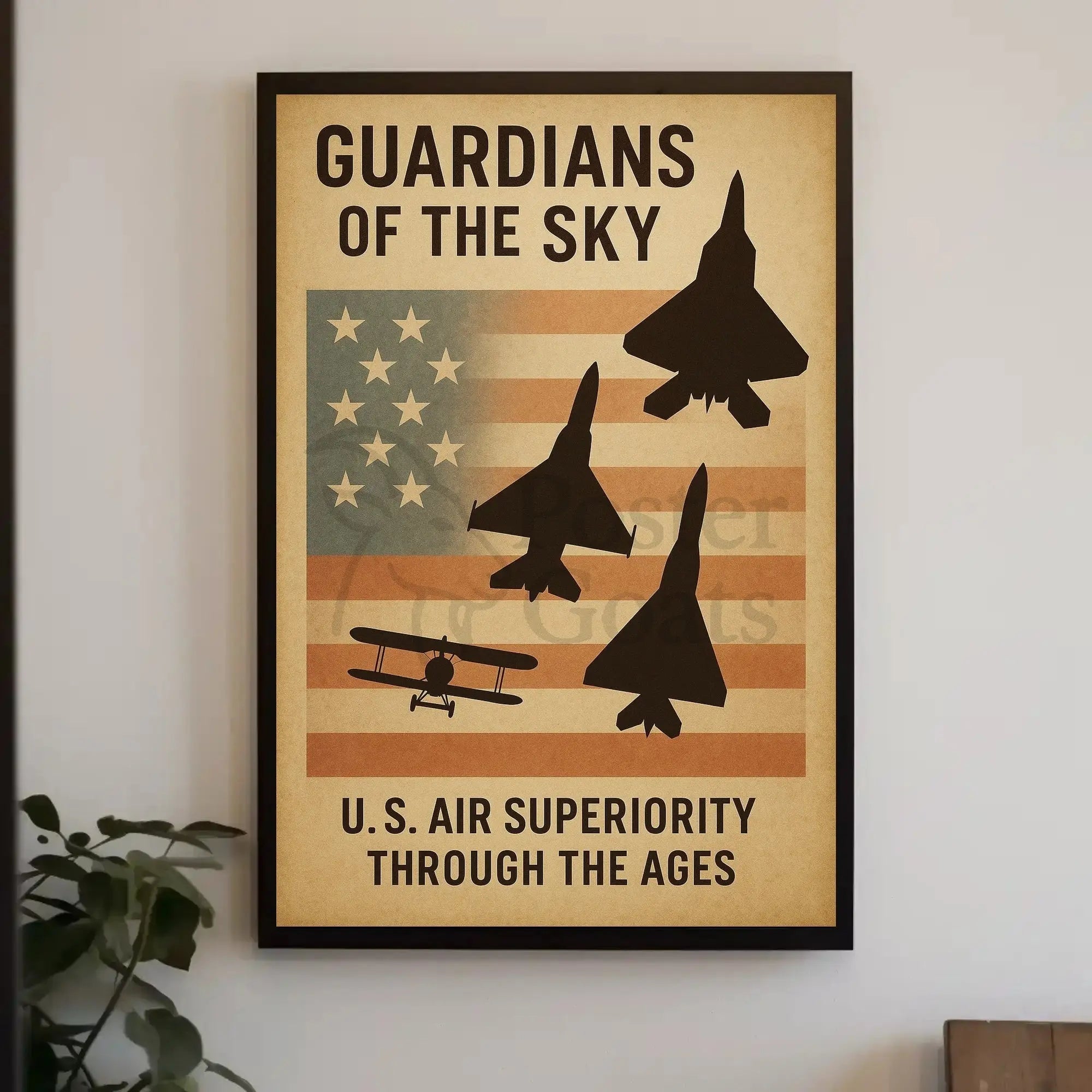GUARDIANS OF THE SKY Vintage Military Poster PosterGoat