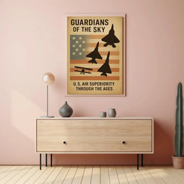 GUARDIANS OF THE SKY Vintage Military Poster PosterGoat