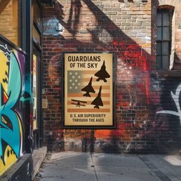 GUARDIANS OF THE SKY Vintage Military Poster PosterGoat