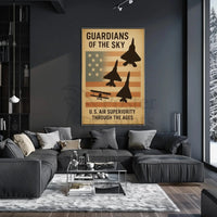 GUARDIANS OF THE SKY Vintage Military Poster PosterGoat