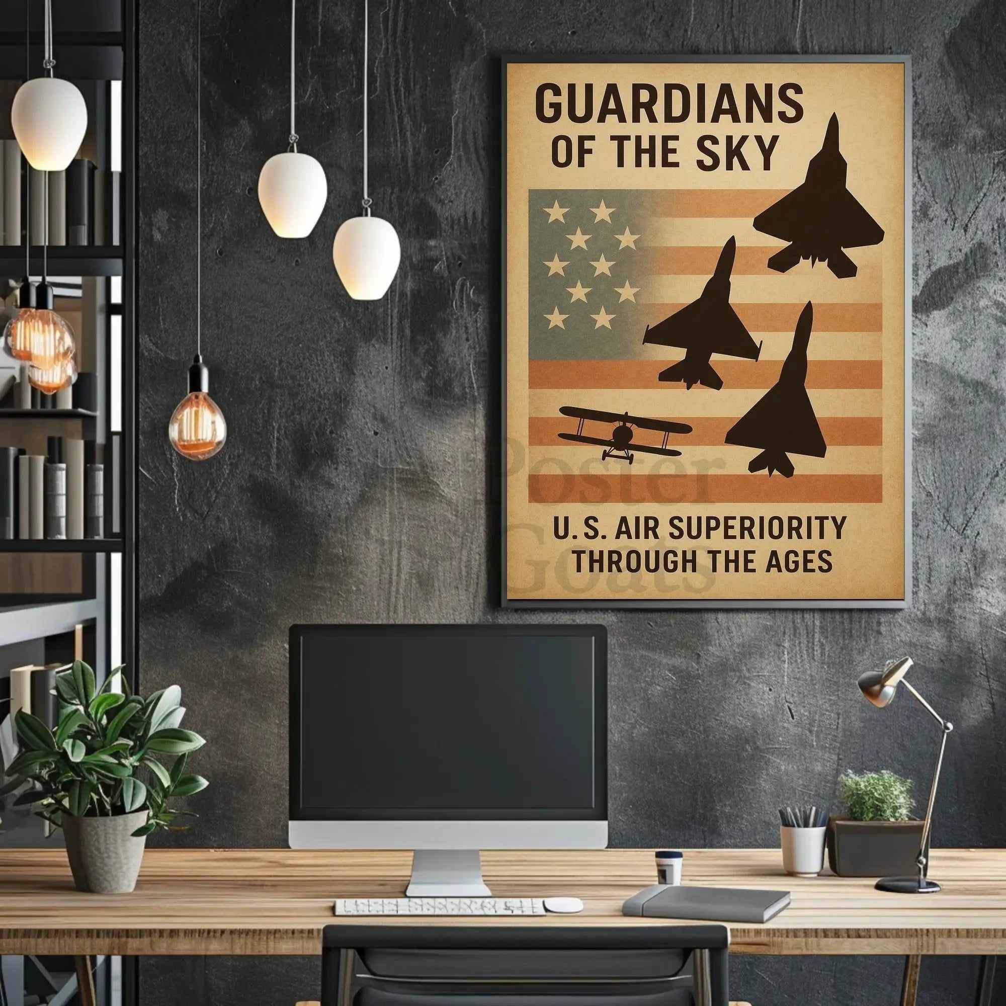 GUARDIANS OF THE SKY Vintage Military Poster PosterGoat