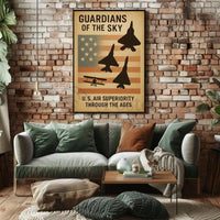 GUARDIANS OF THE SKY Vintage Military Poster PosterGoat