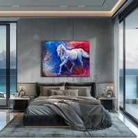 Galloping Elegance: Dynamic Horse Art Animal Poster PosterGoat