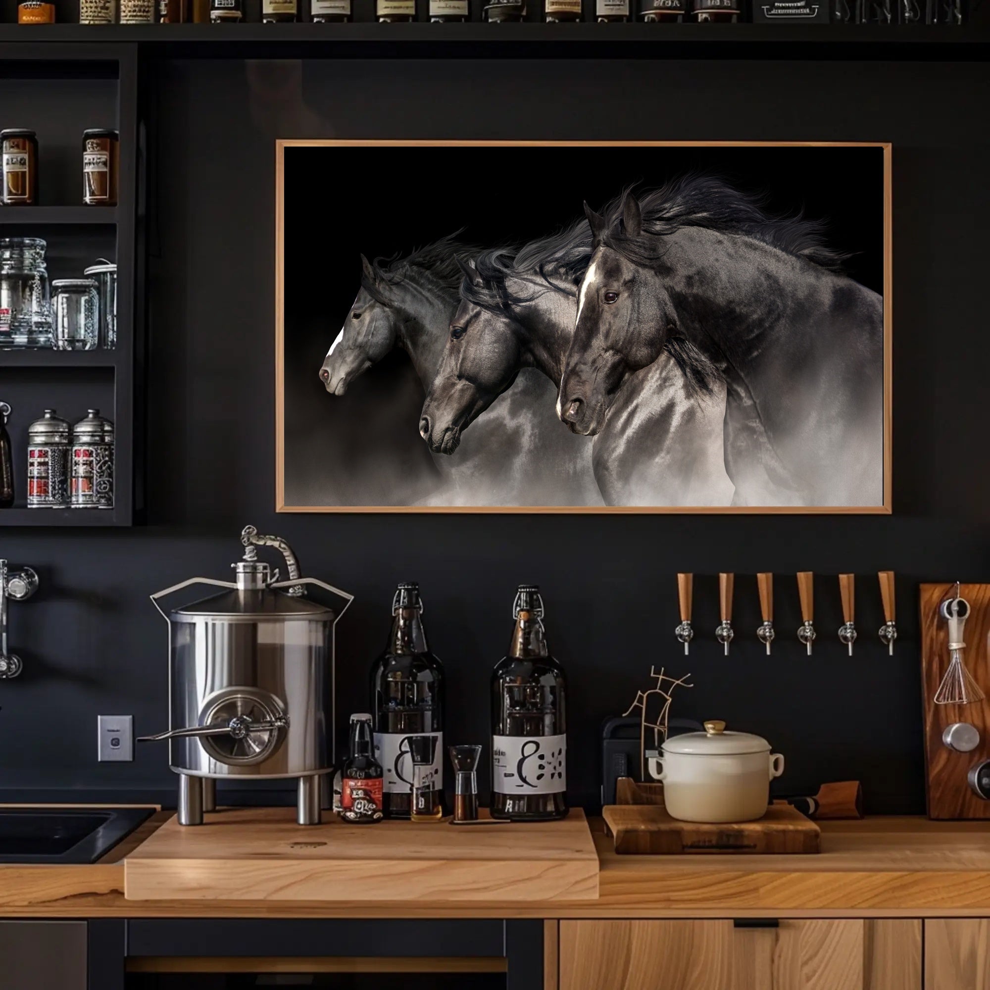 Galloping Horses in Motion: Dynamic Animal Poster PosterGoat