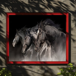 Galloping Horses in Motion: Dynamic Animal Poster PosterGoat