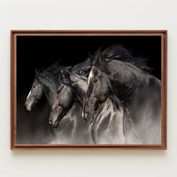 Galloping Horses in Motion: Dynamic Animal Poster PosterGoat
