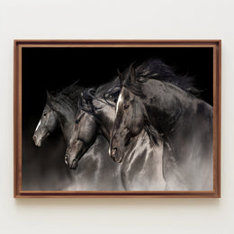 Galloping Horses in Motion: Dynamic Animal Poster PosterGoat