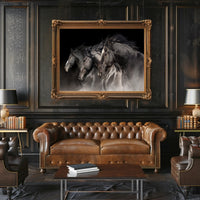 Galloping Horses in Motion: Dynamic Animal Poster PosterGoat