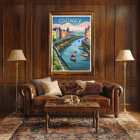 Galway Scenic View: Vibrant Vintage Travel Poster PosterGoat